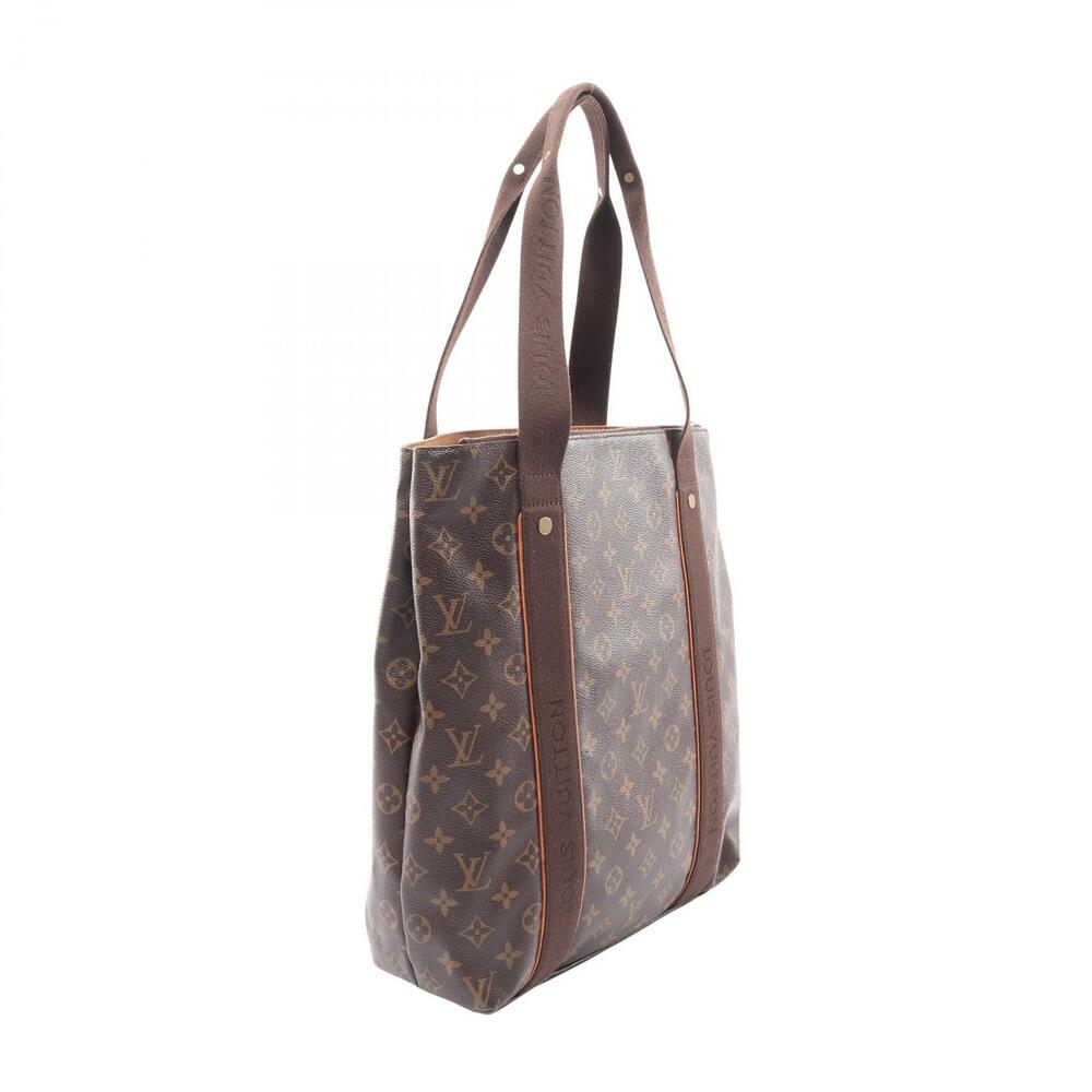 Louis Vuitton Cabas Bobour Tote Bag Canvas Leather Monogram Brown